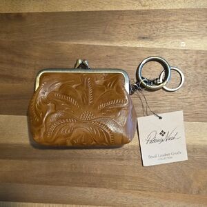 NWT Patricia Nash Tan Tooled Leather Kisslock